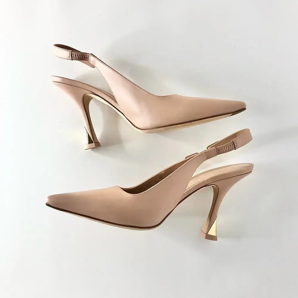 NIB Louis Vuitton Sparkle Slingback Pointed Toe Pumps 37 - Picture 5 of 11